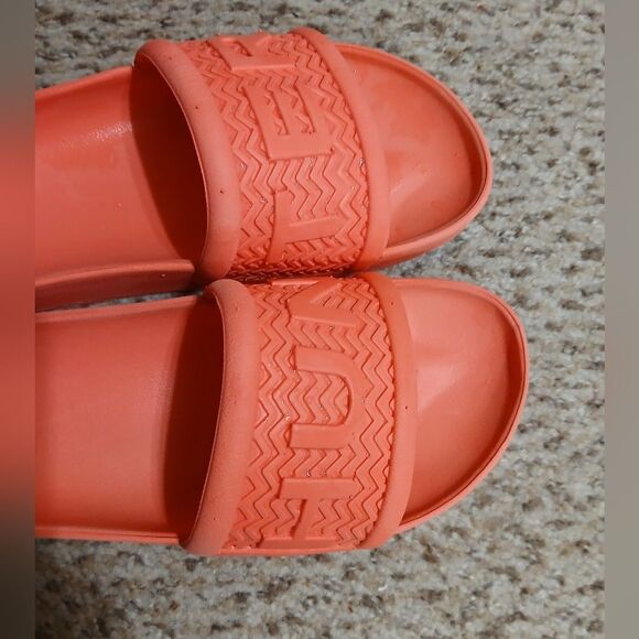 HUNTER Slide sandals Logo Orange Size see below Waterproof Material - Picture 5 of 14